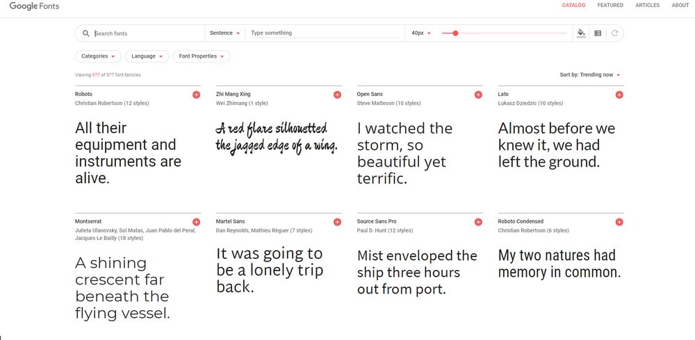 google fonts