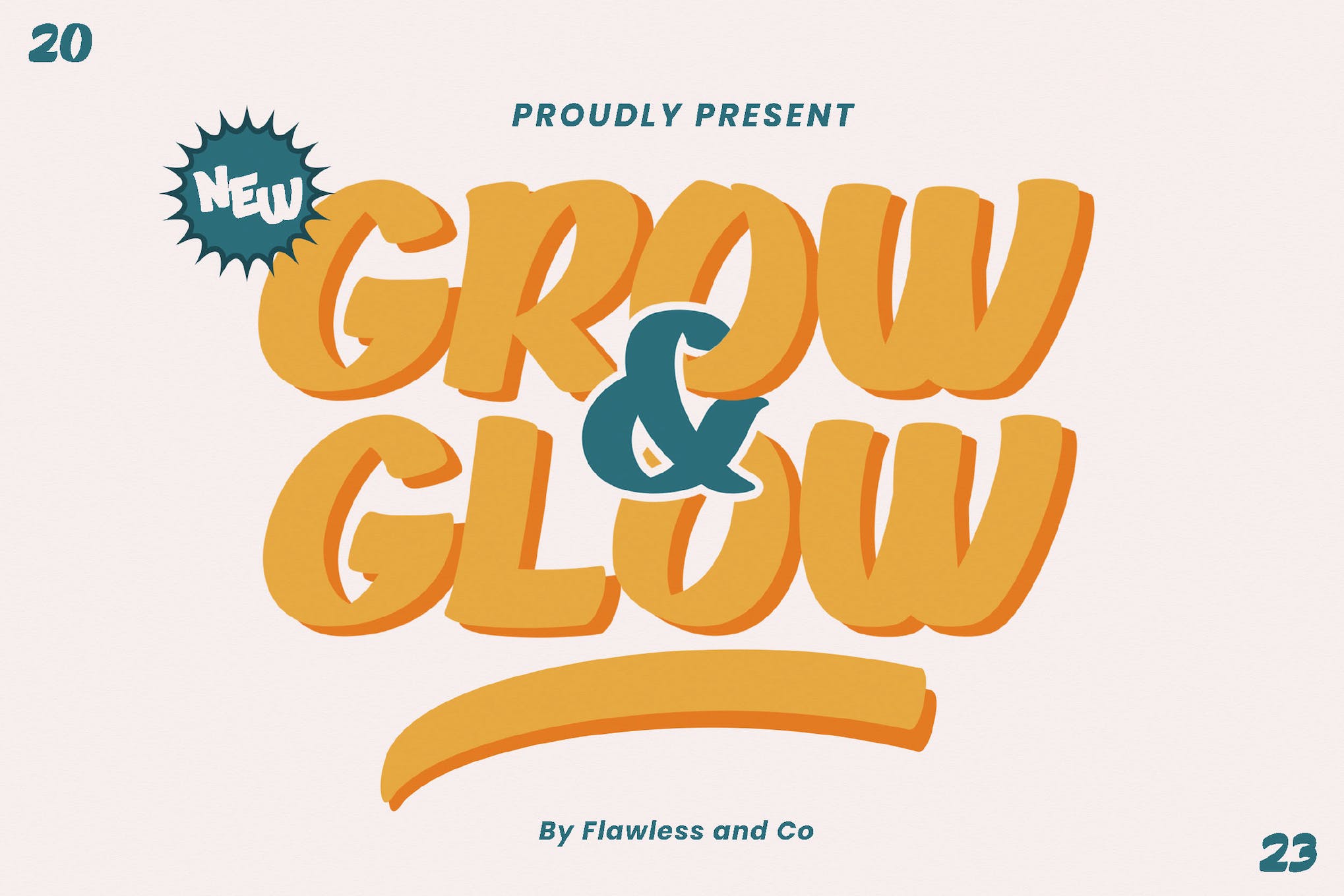 Grow and Glow - Fun Retro Font