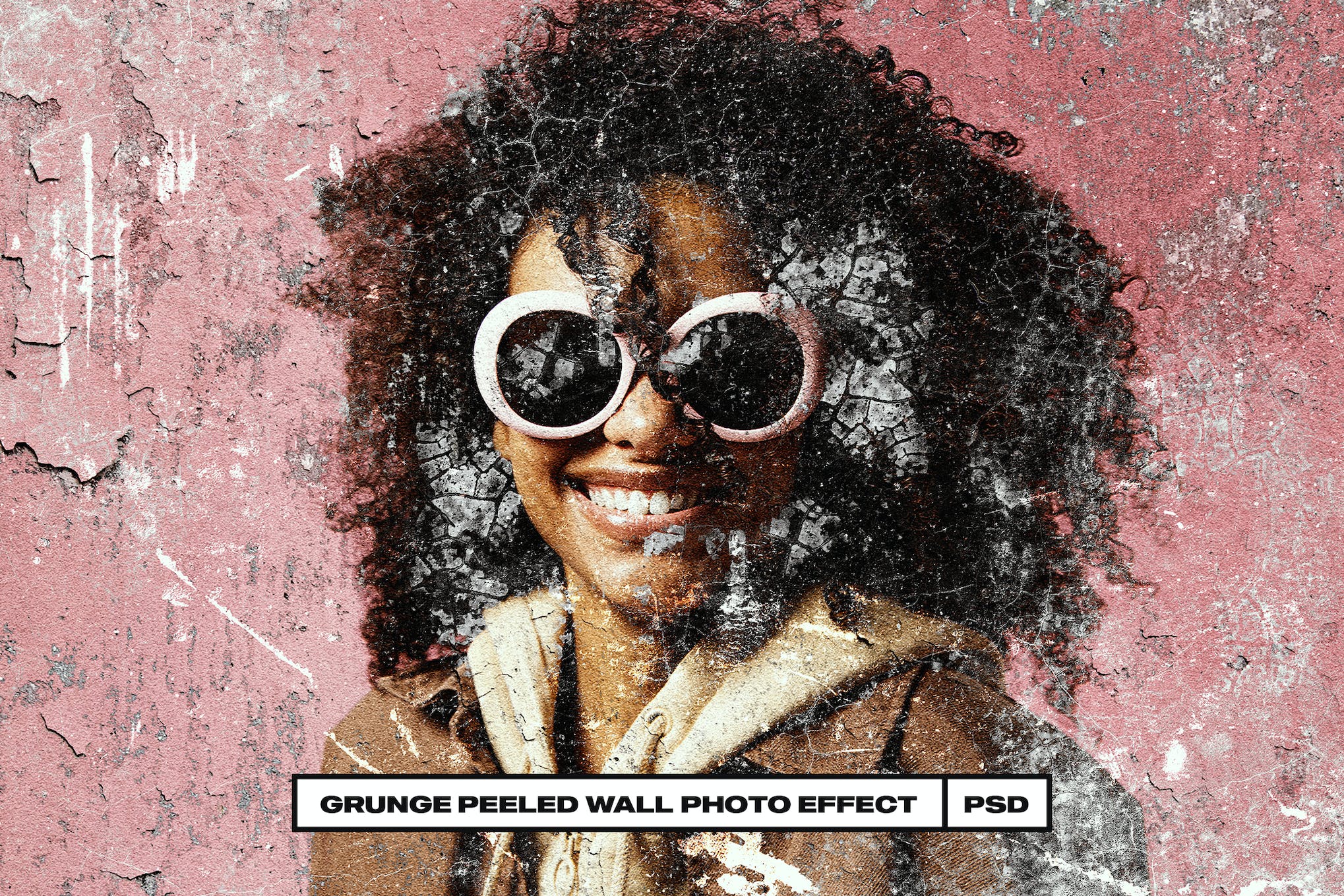 Grunge Peeled Wall Photo Effect