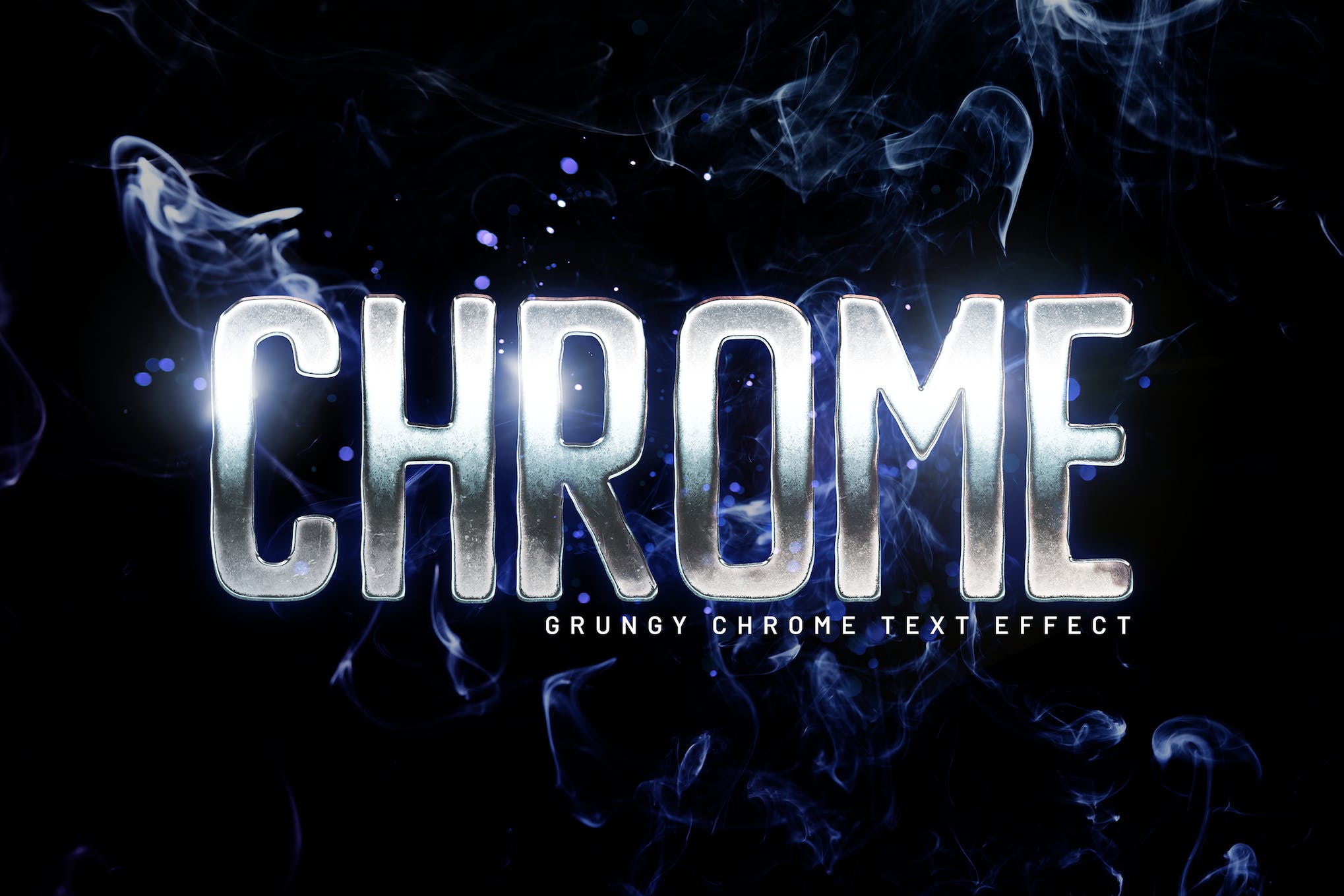 Grungy Chrome Text Effect