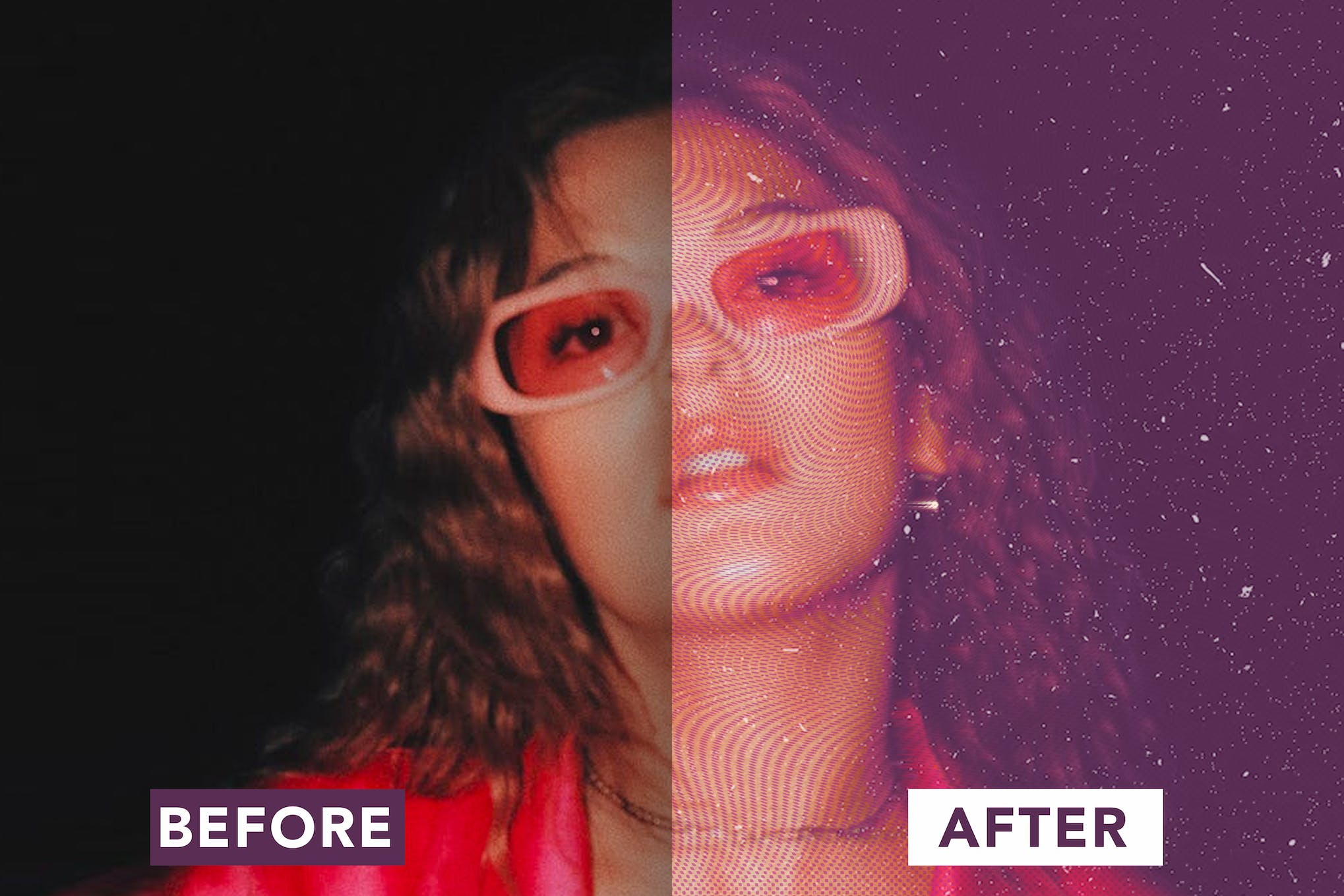 Halfton Filter Photo Effect PSD