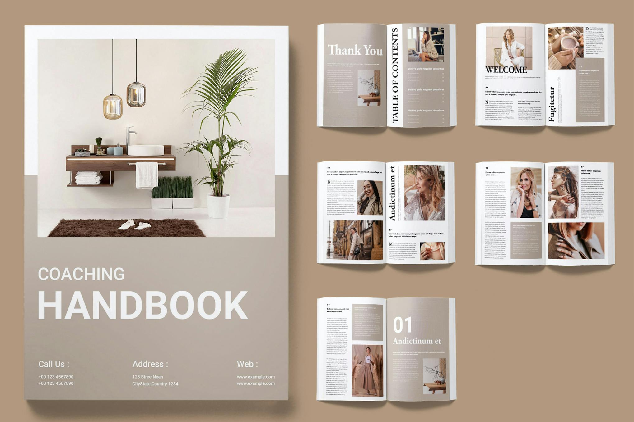 Hand Book InDesign Book Template