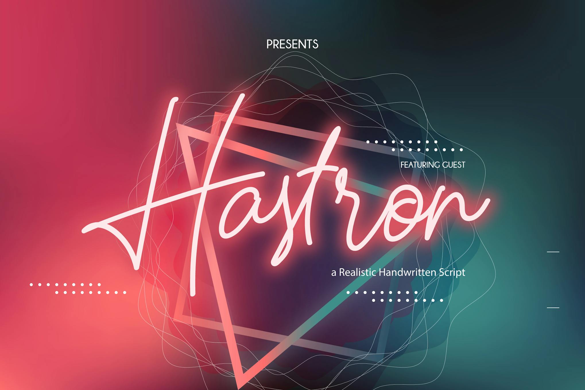 Hastron Neon Monoline Script