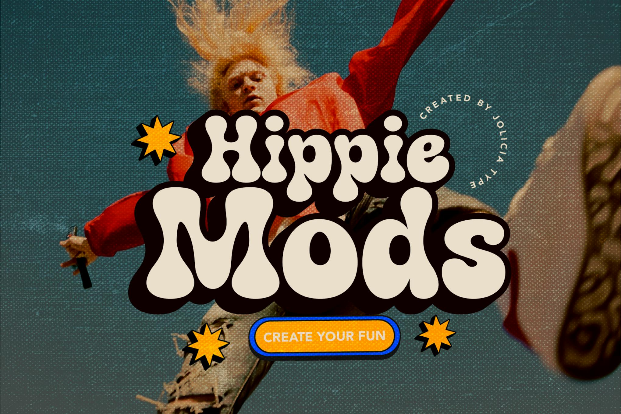 Hippie Mods Groovy Font