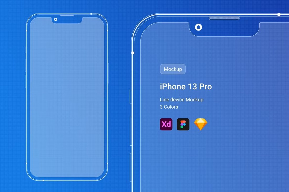 iPhone 13 Pro Line Figma Mockup