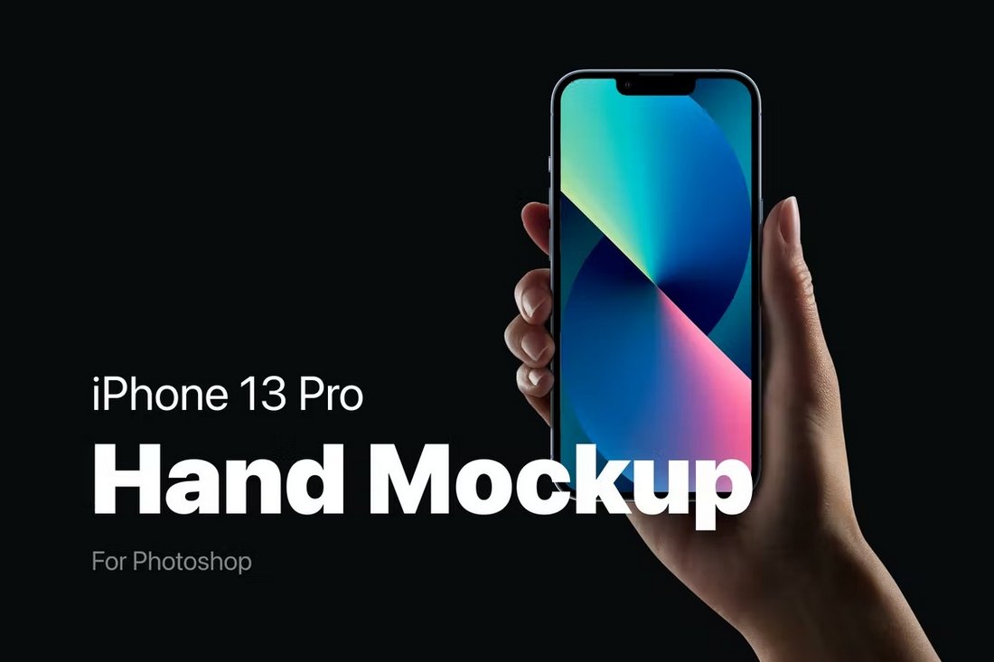 iPhone 13 Pro with Hand Mockup