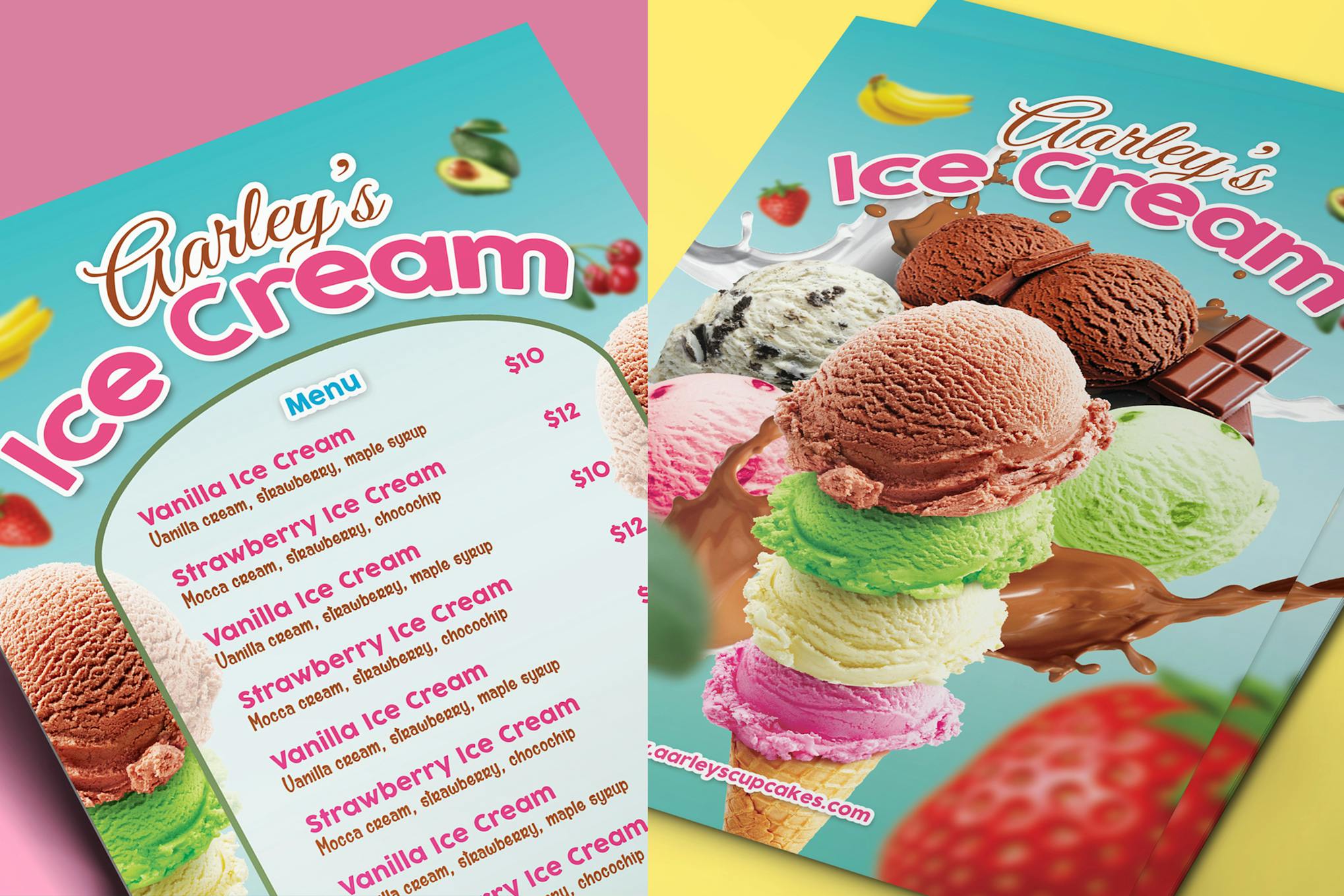 Ice Cream Menu Template