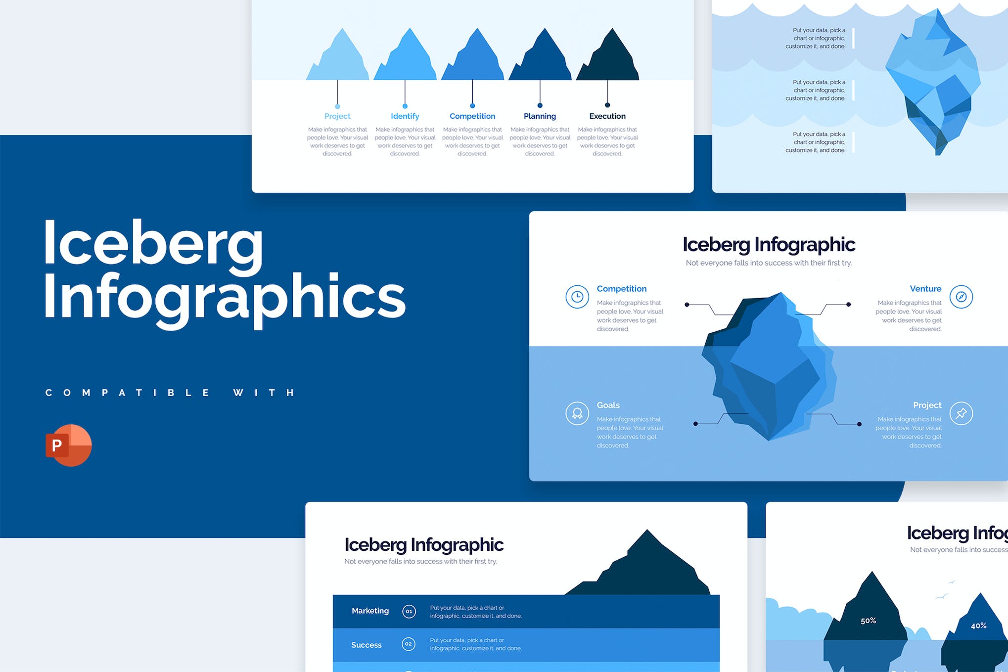 Iceberg PowerPoint Infographics