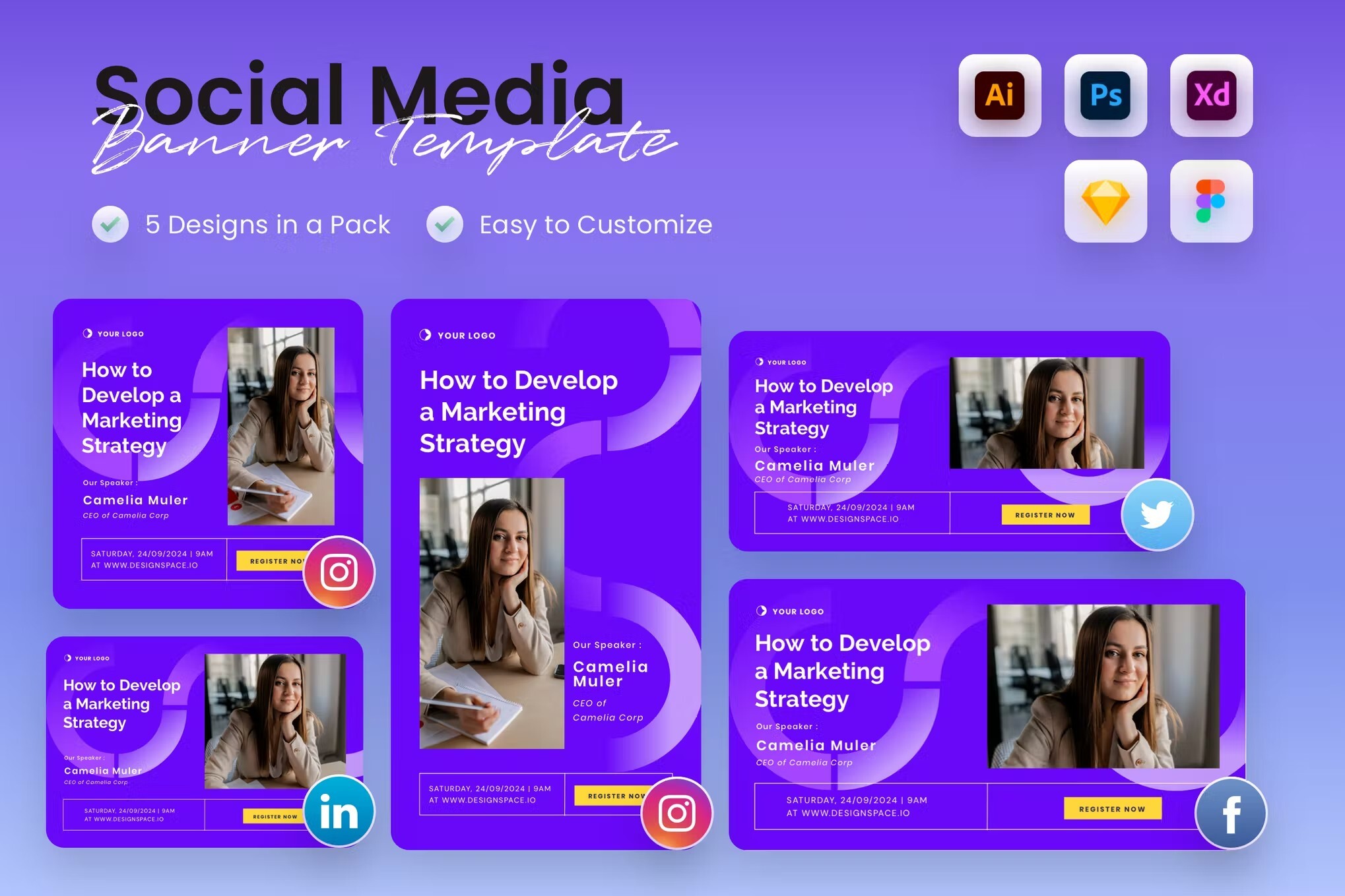 Figma social media template