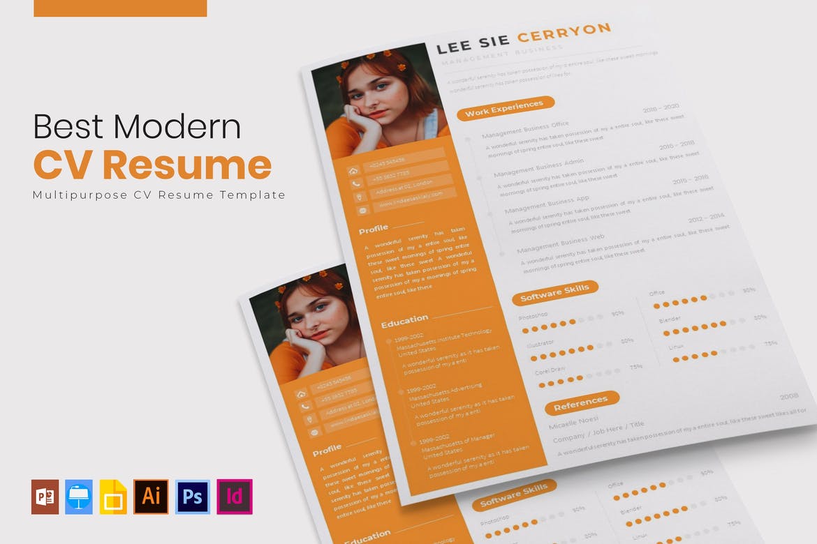 resume template indesign free download