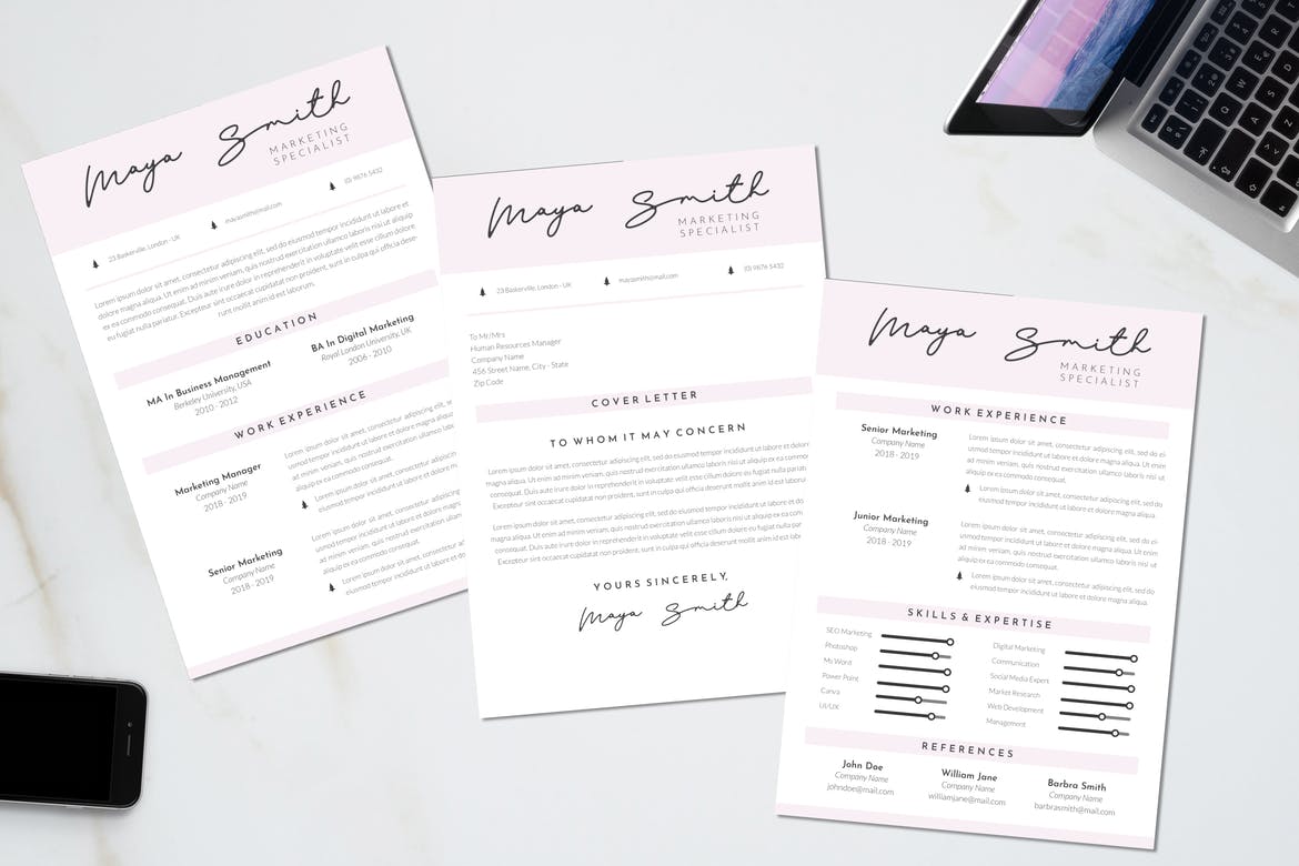 resume template indesign free download