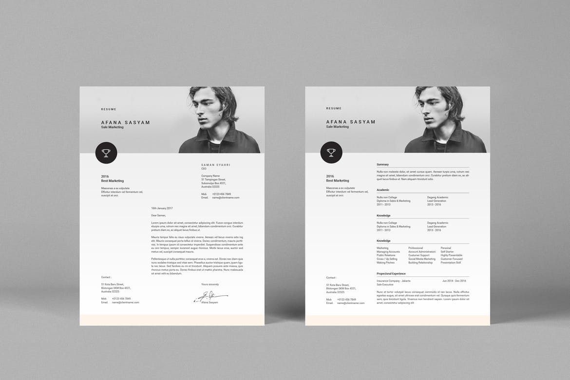 resume template indesign free download