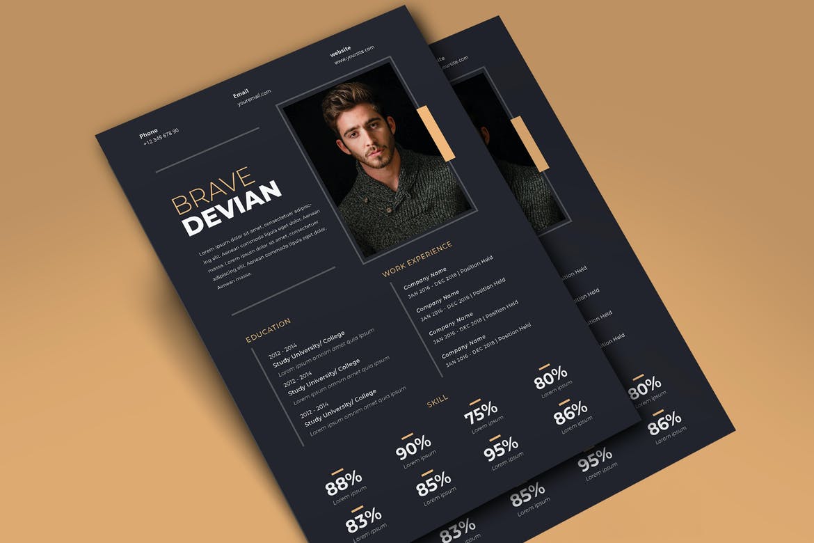 resume template indesign free download