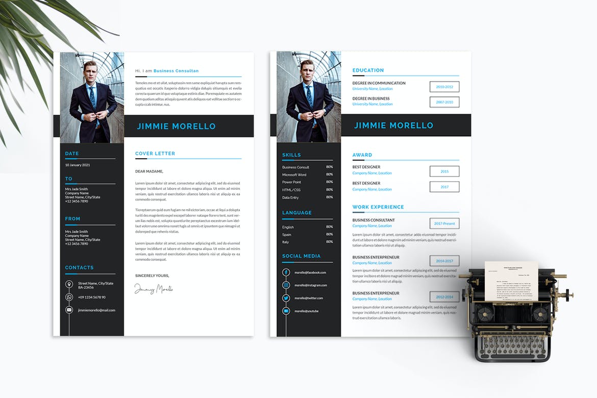 resume template indesign free download