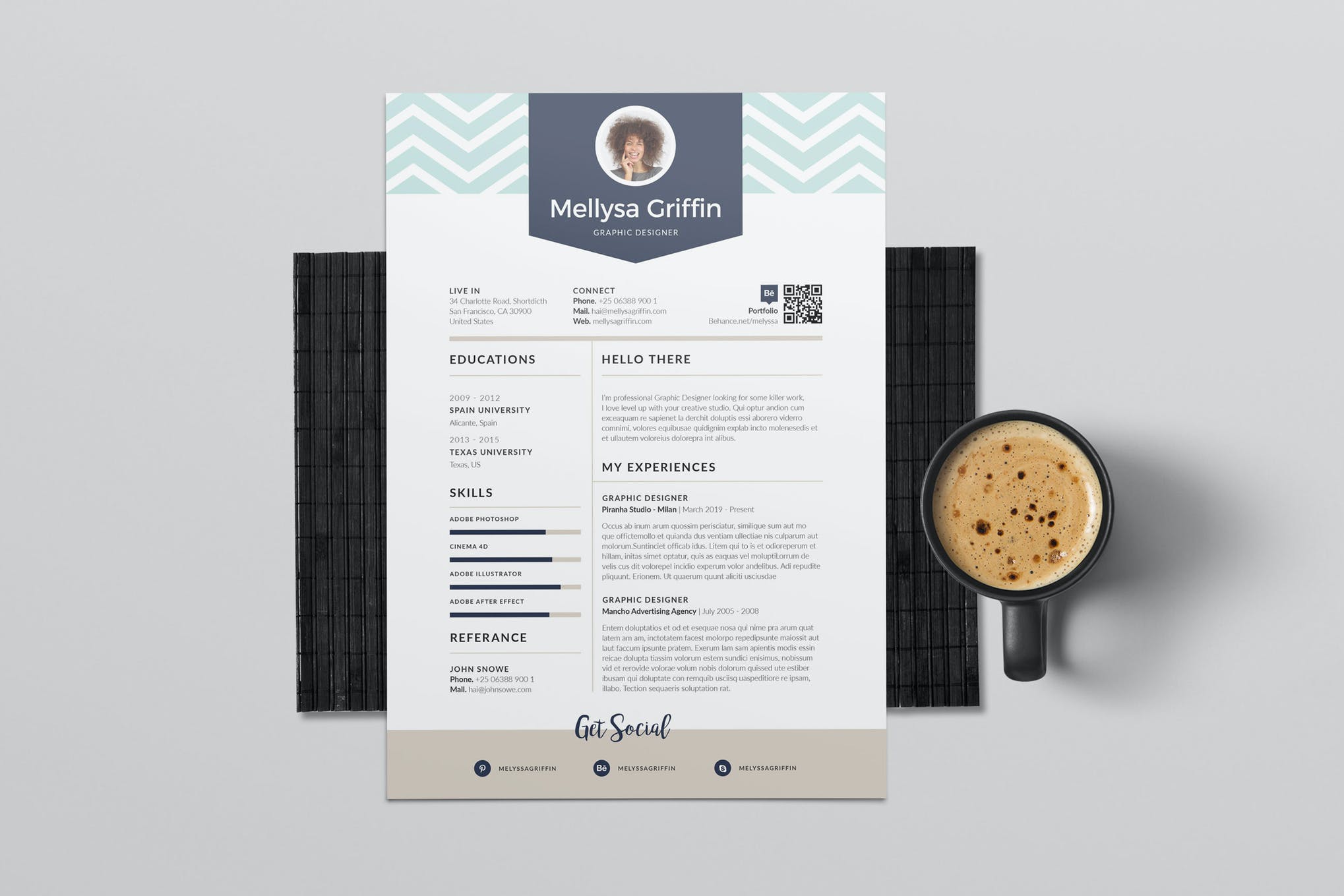 indesign resume template