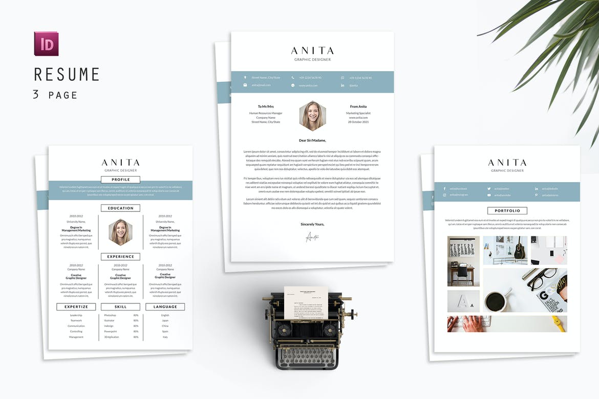 resume template indesign free download