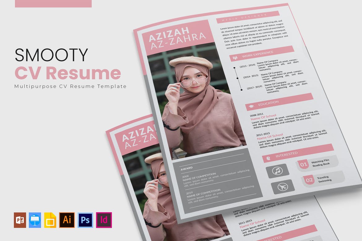 resume template indesign free download