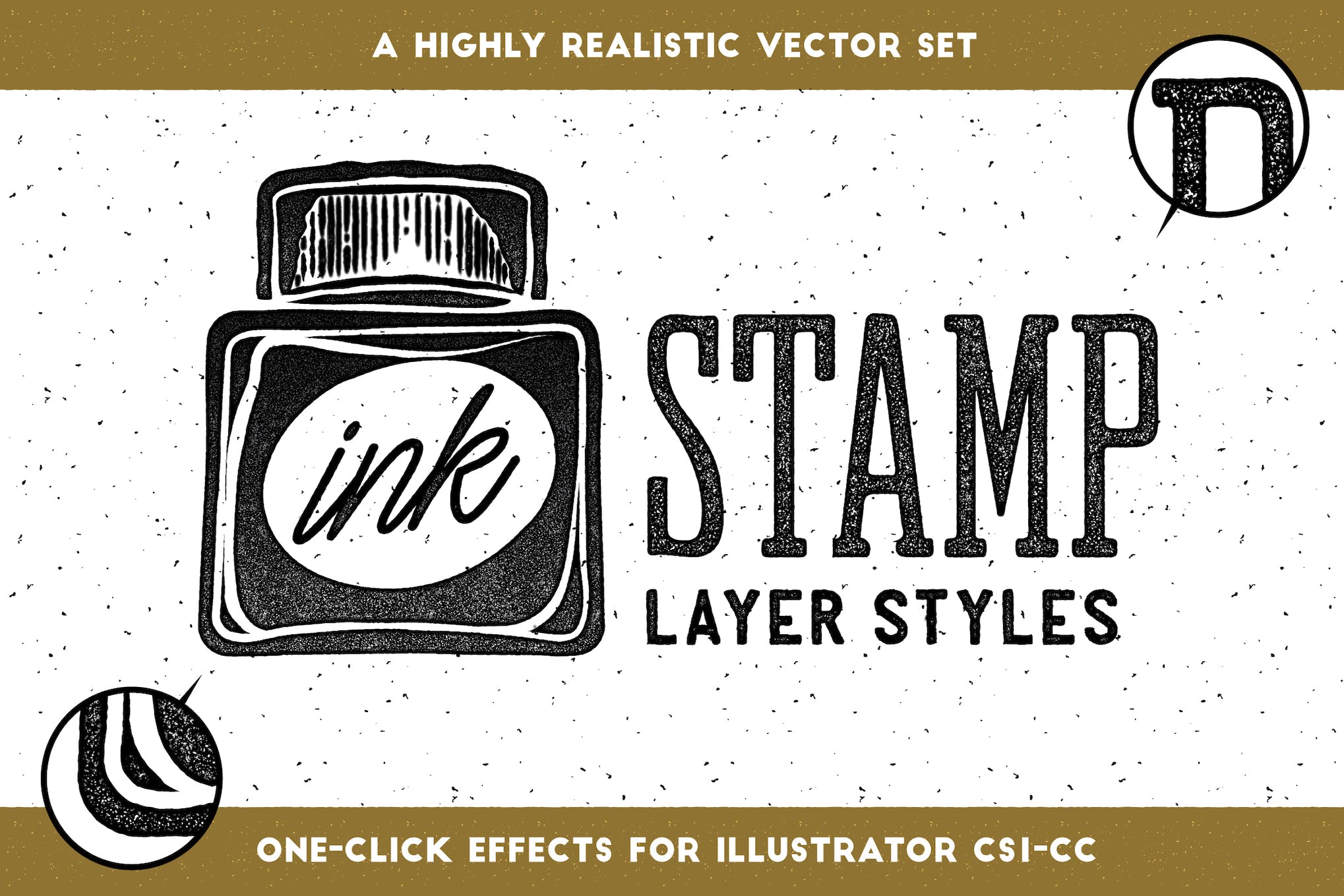 Ink Stamp Layer Styles for Photoshop