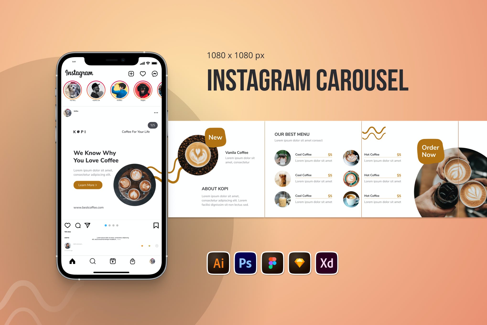 instagram carousel template