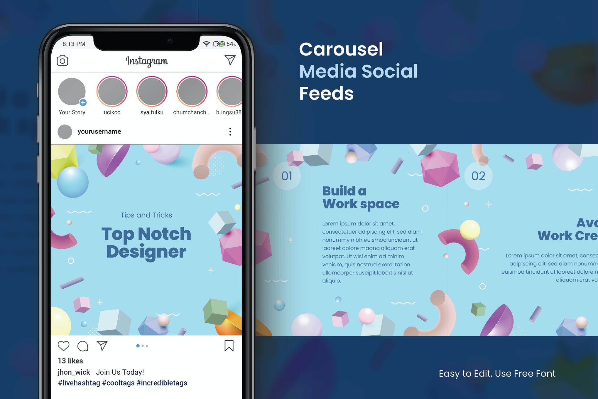 instagram carousel template