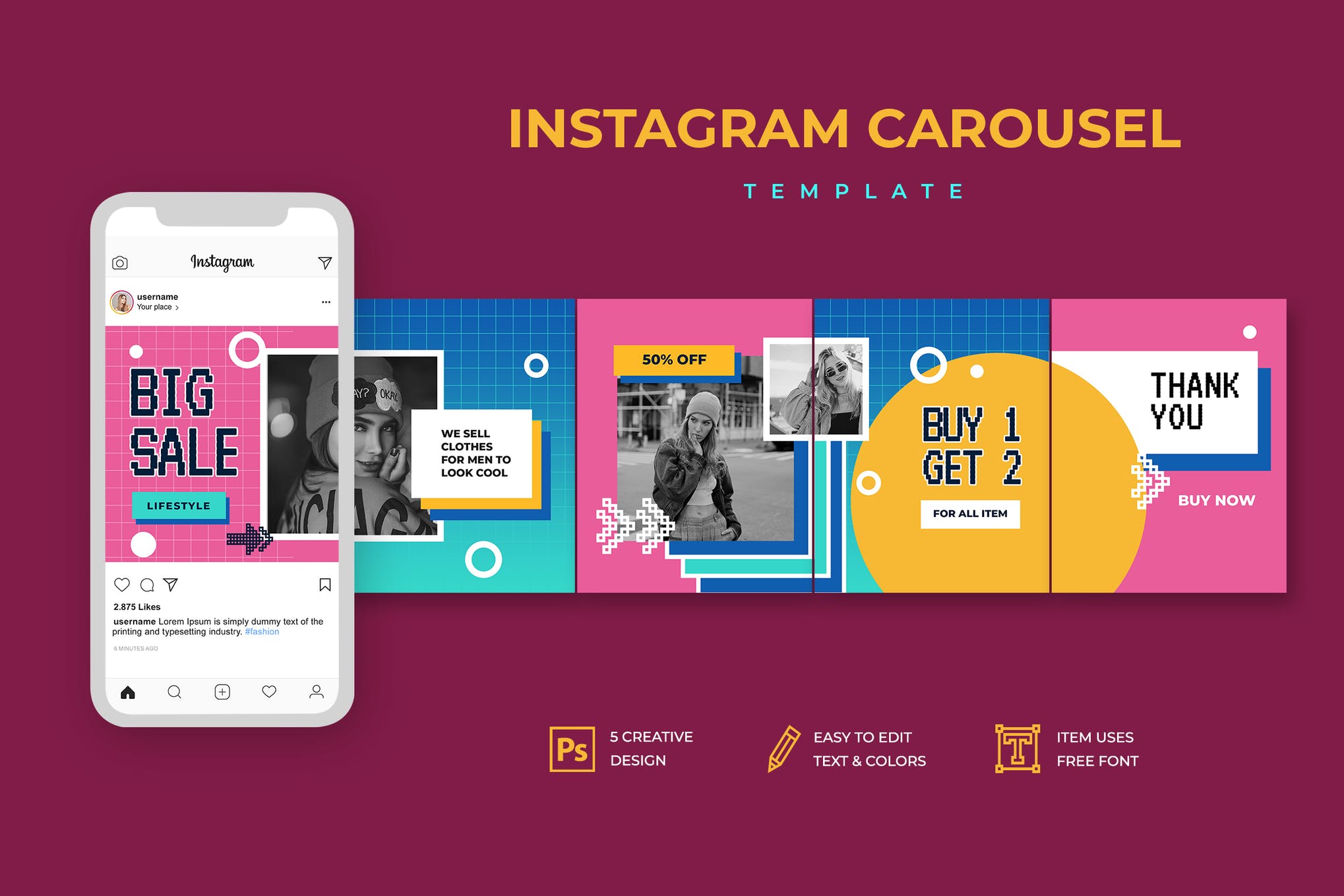 instagram carousel template