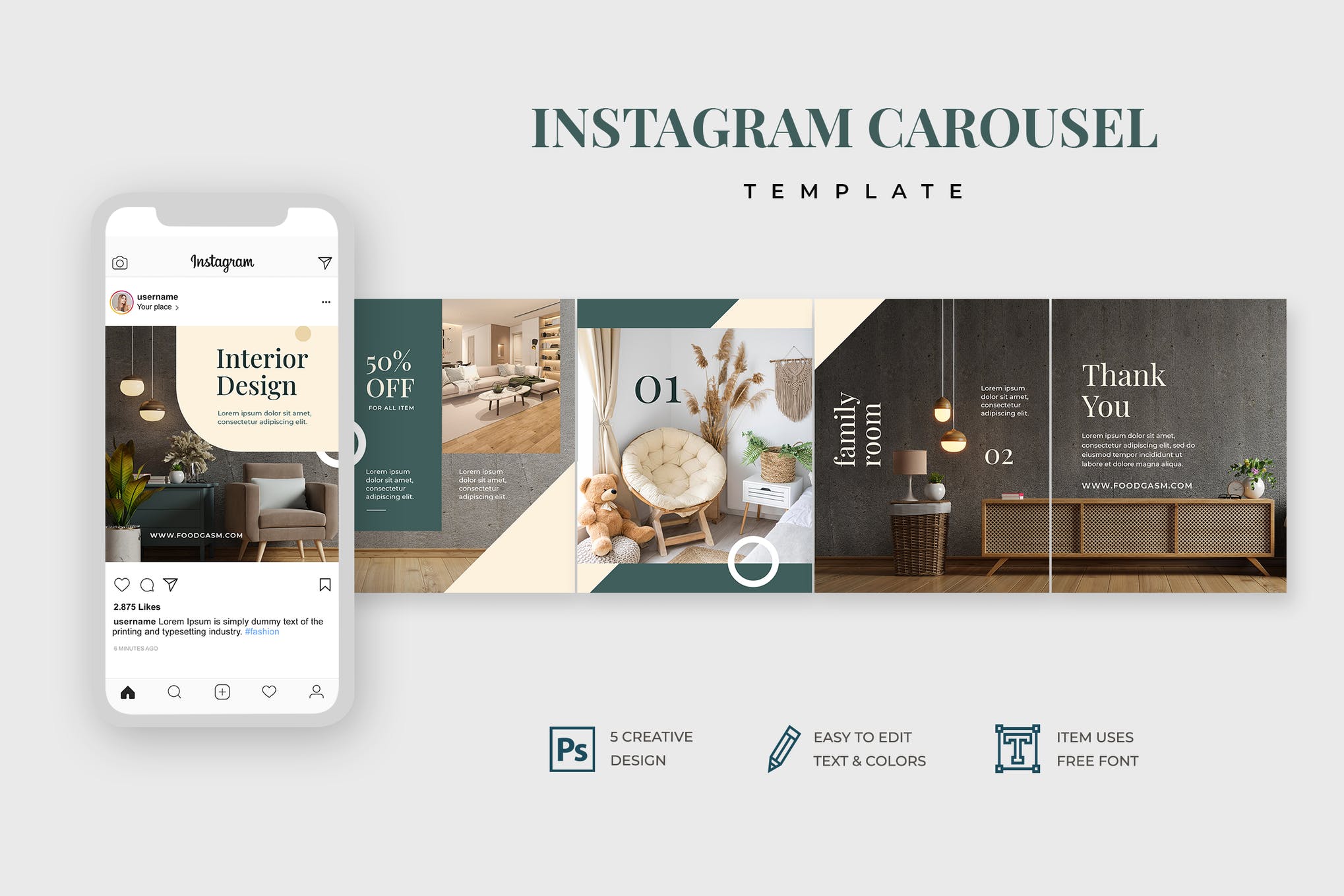 instagram carousel template