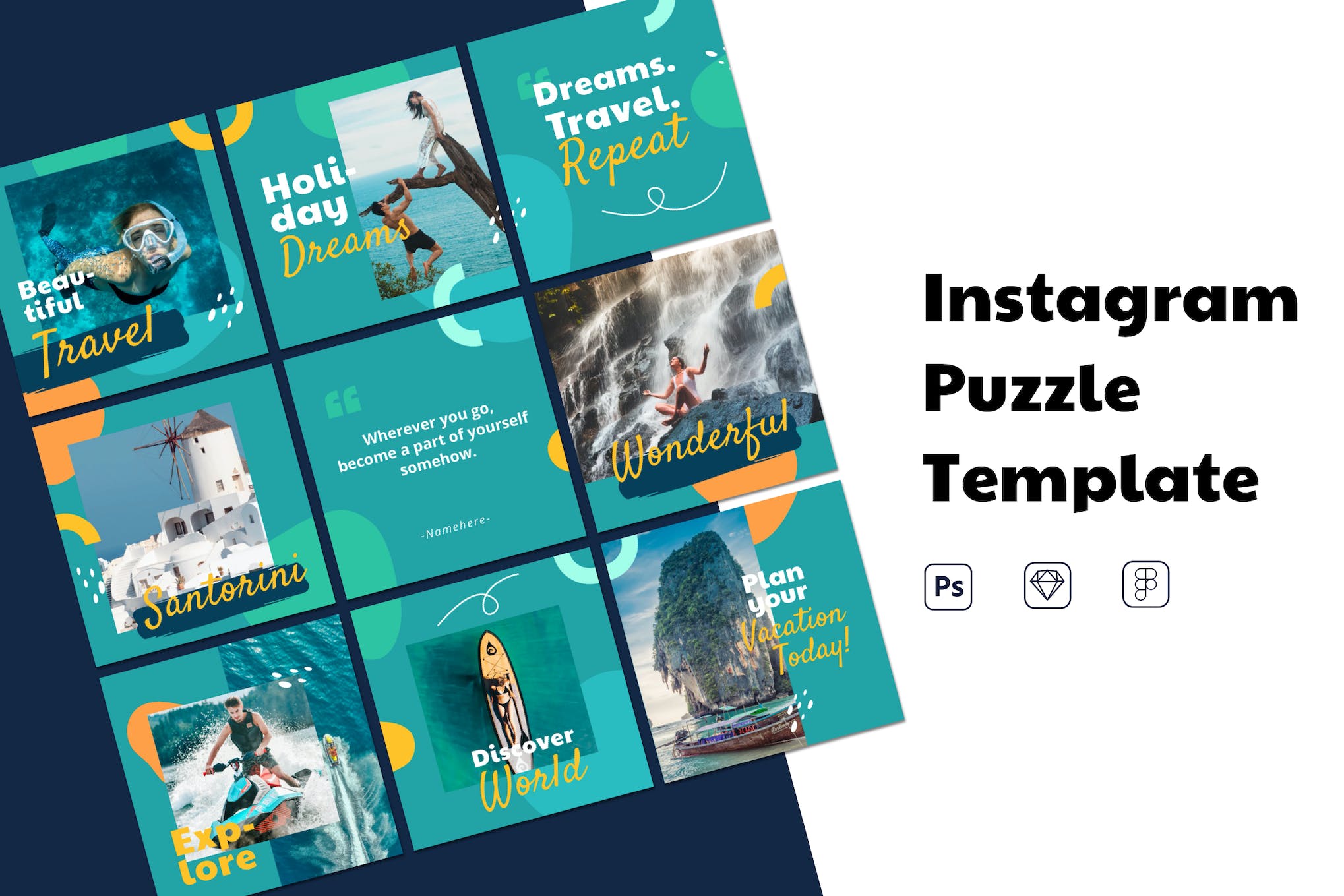 Instagram Puzzle Template