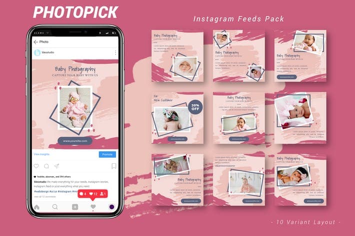 Free editable Instagram profile picture templates