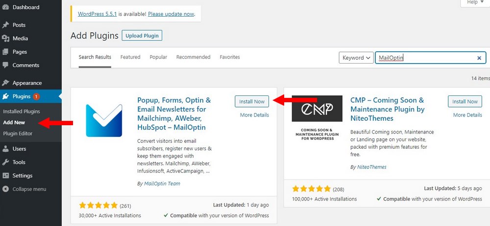 install mailoptin