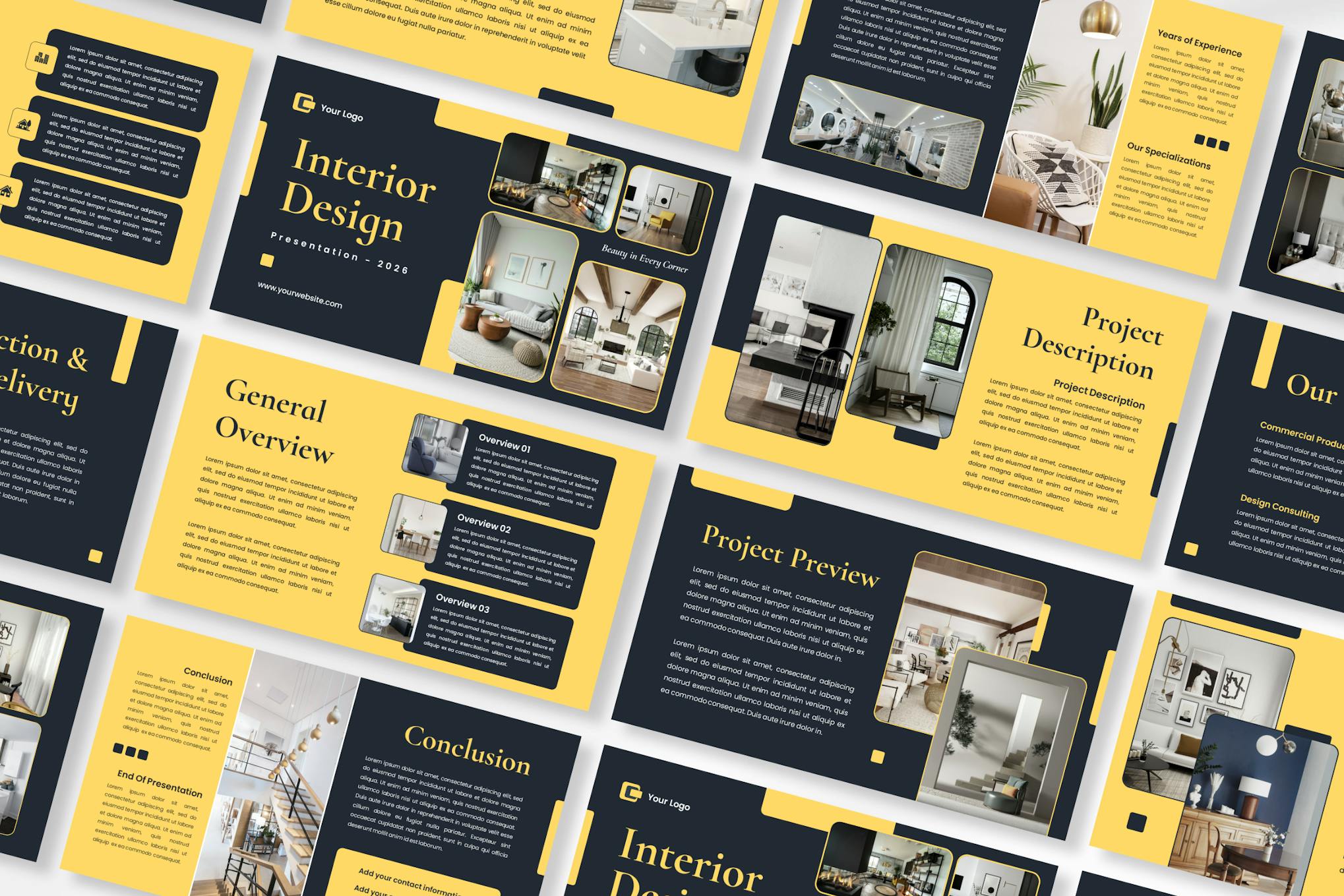 Interior Design Presentation PowerPoint Template