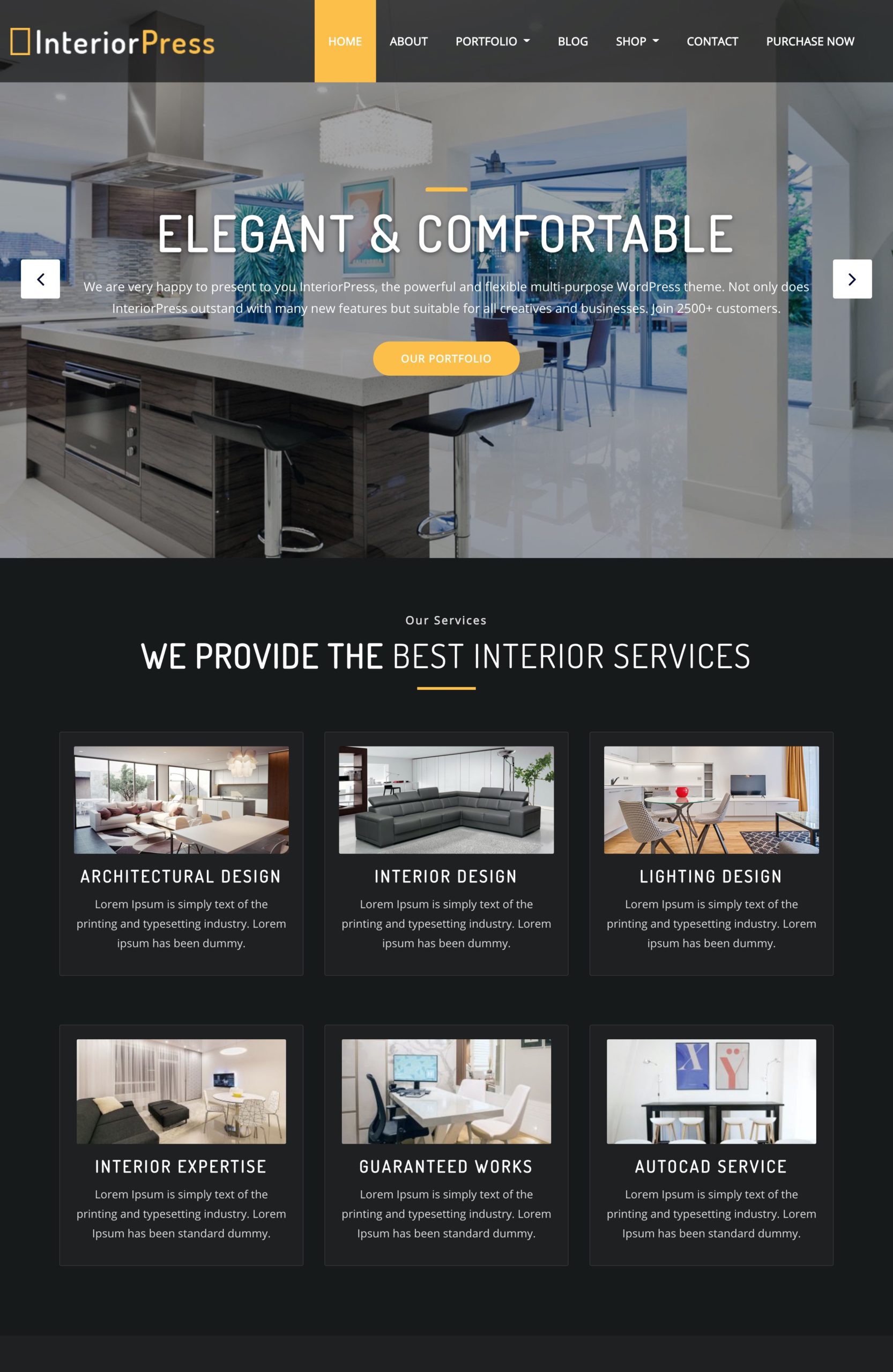 interior design wordpress theme