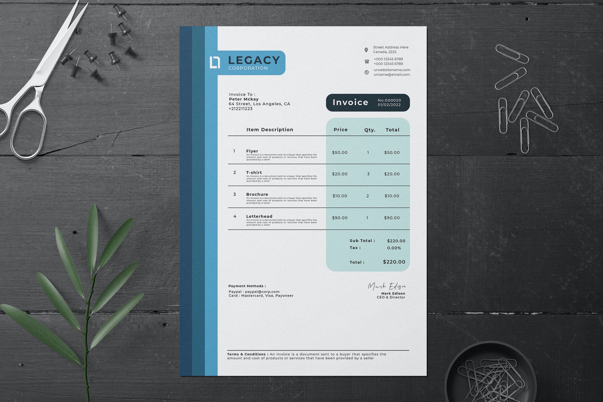 invoice template word