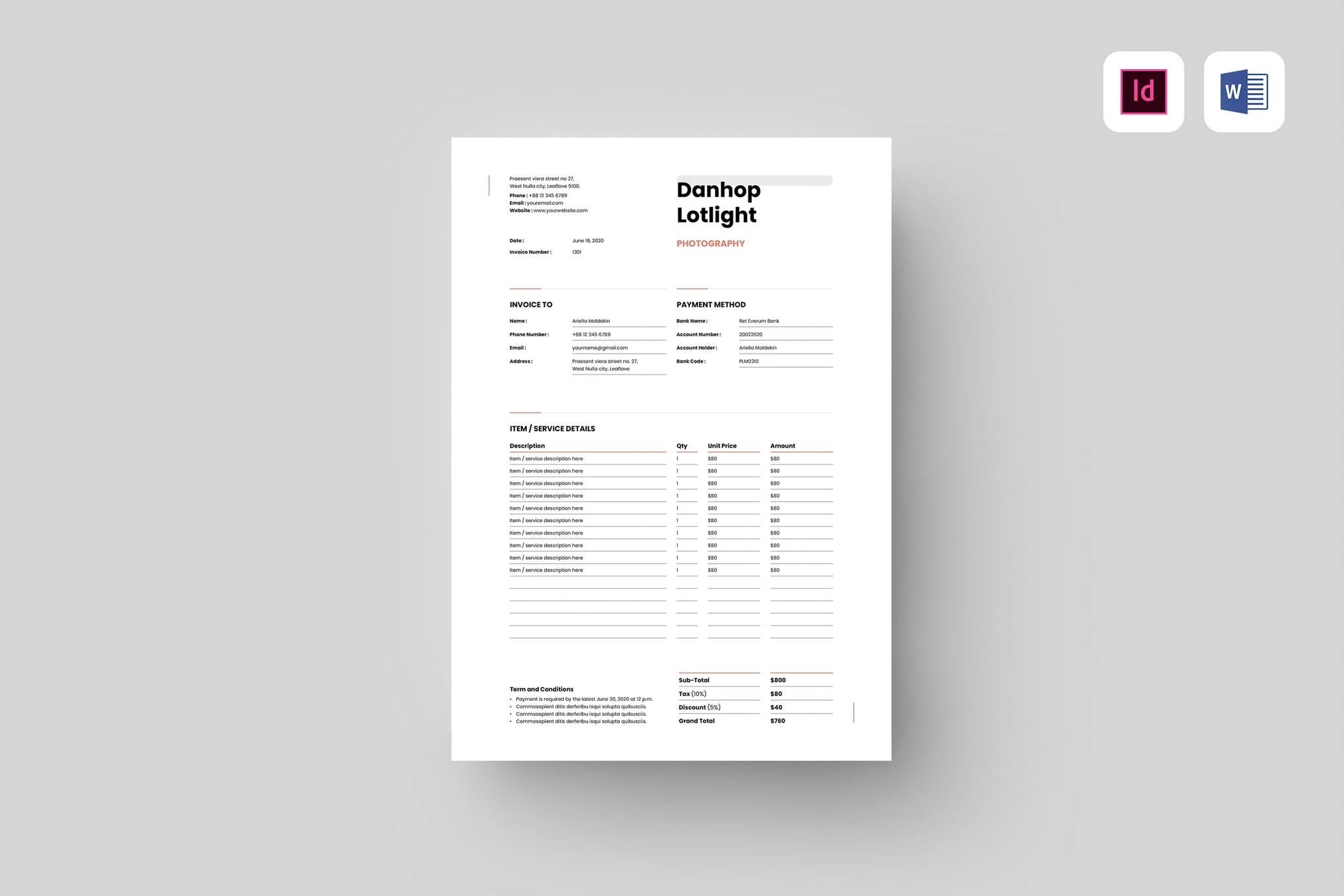 invoice template word