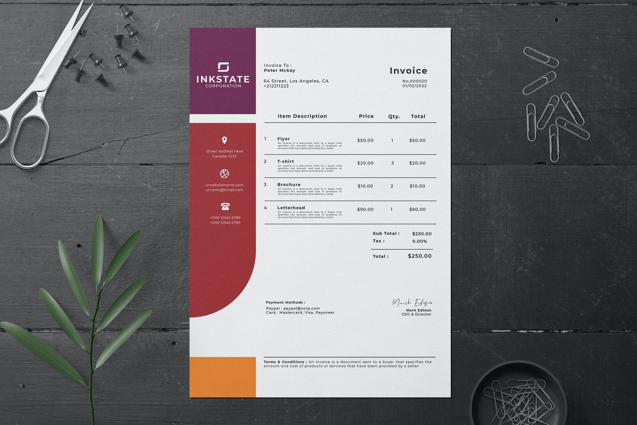 invoice template word