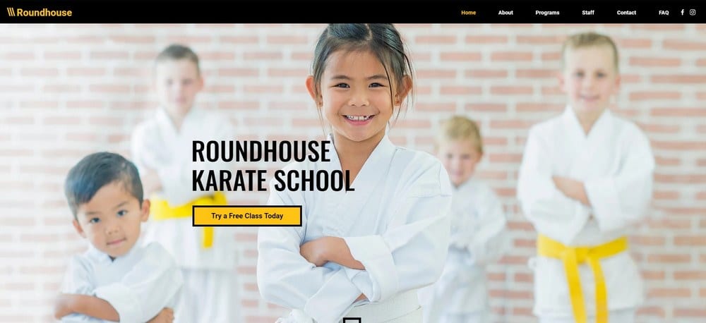 karate-school-wix-template