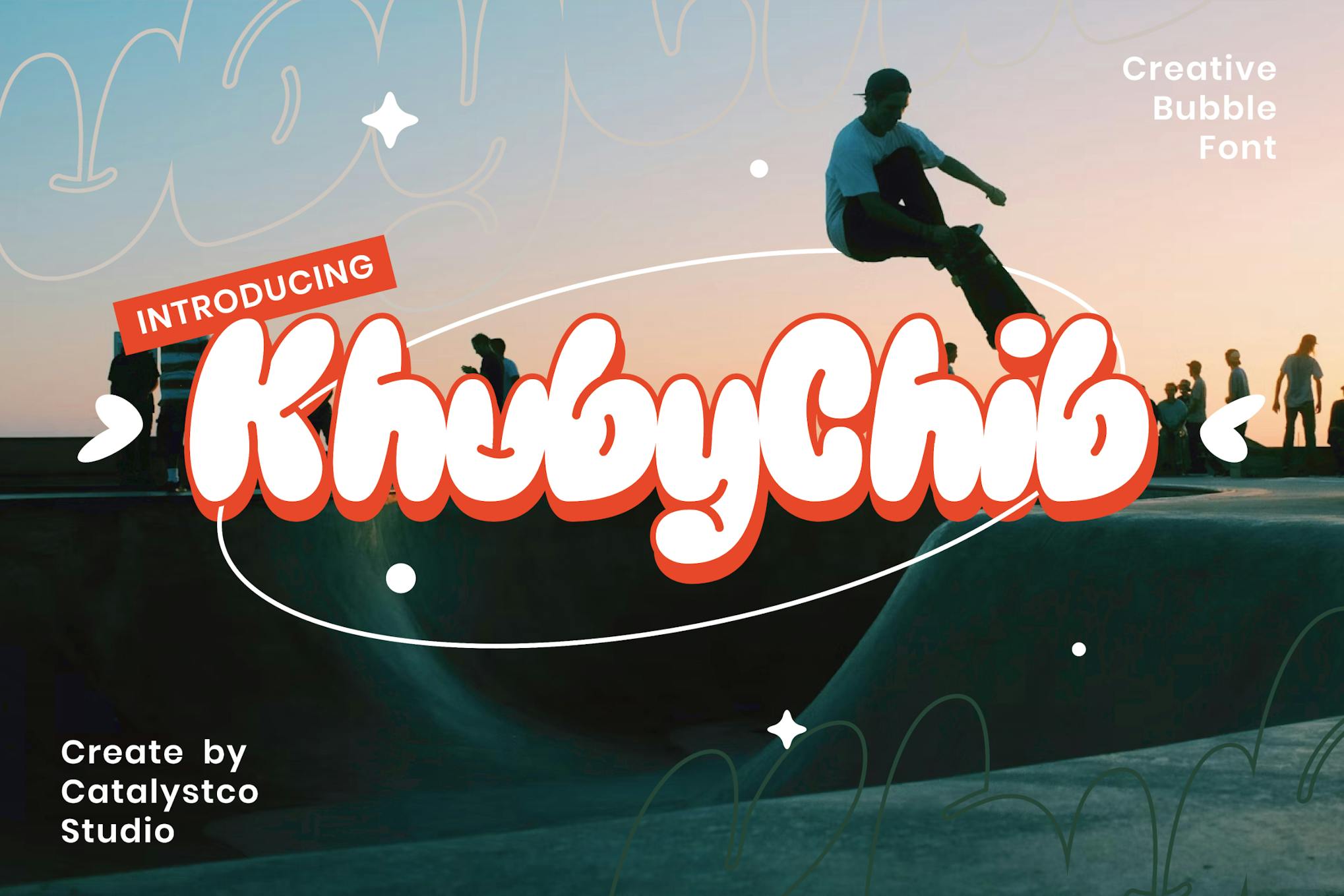 KhubyChib - Creative Bubble Font