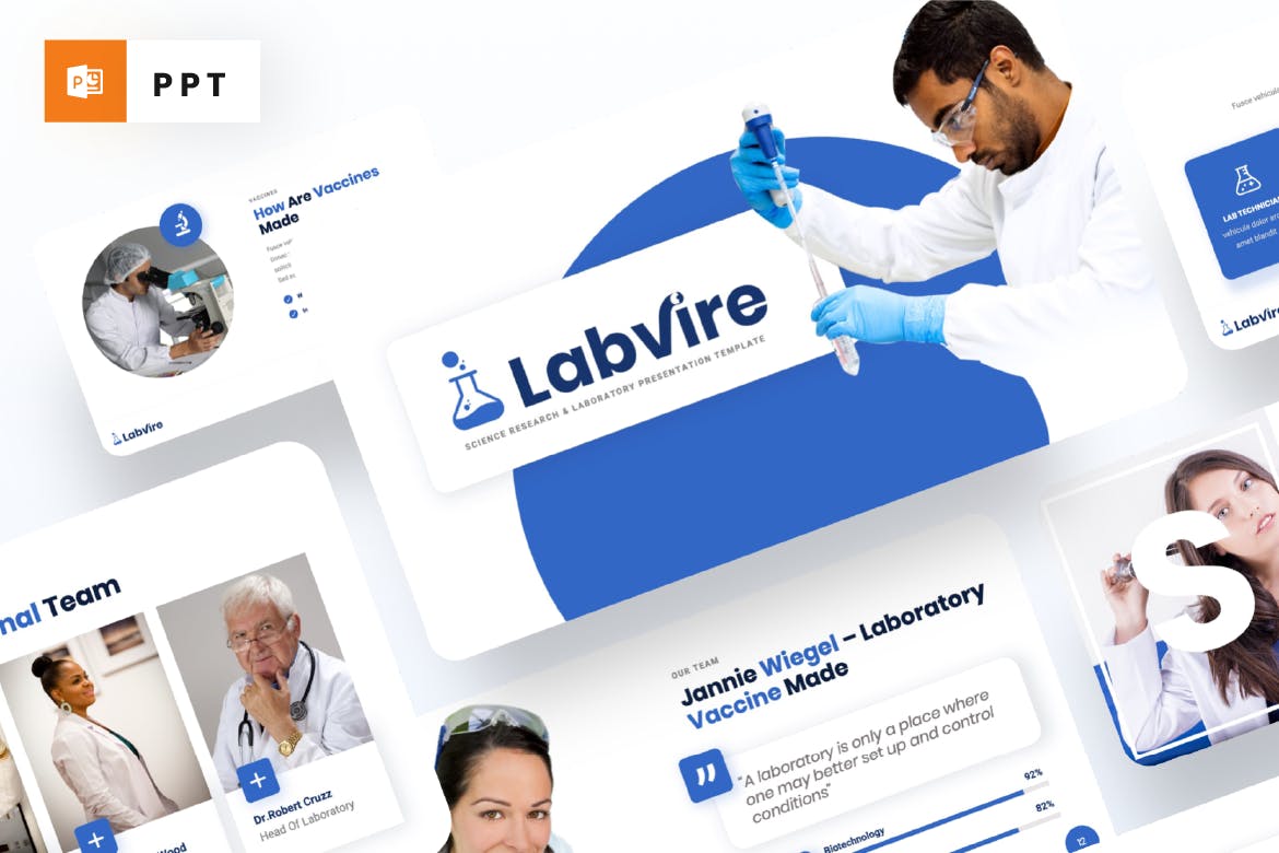 Labvire Science Research PowerPoint Template