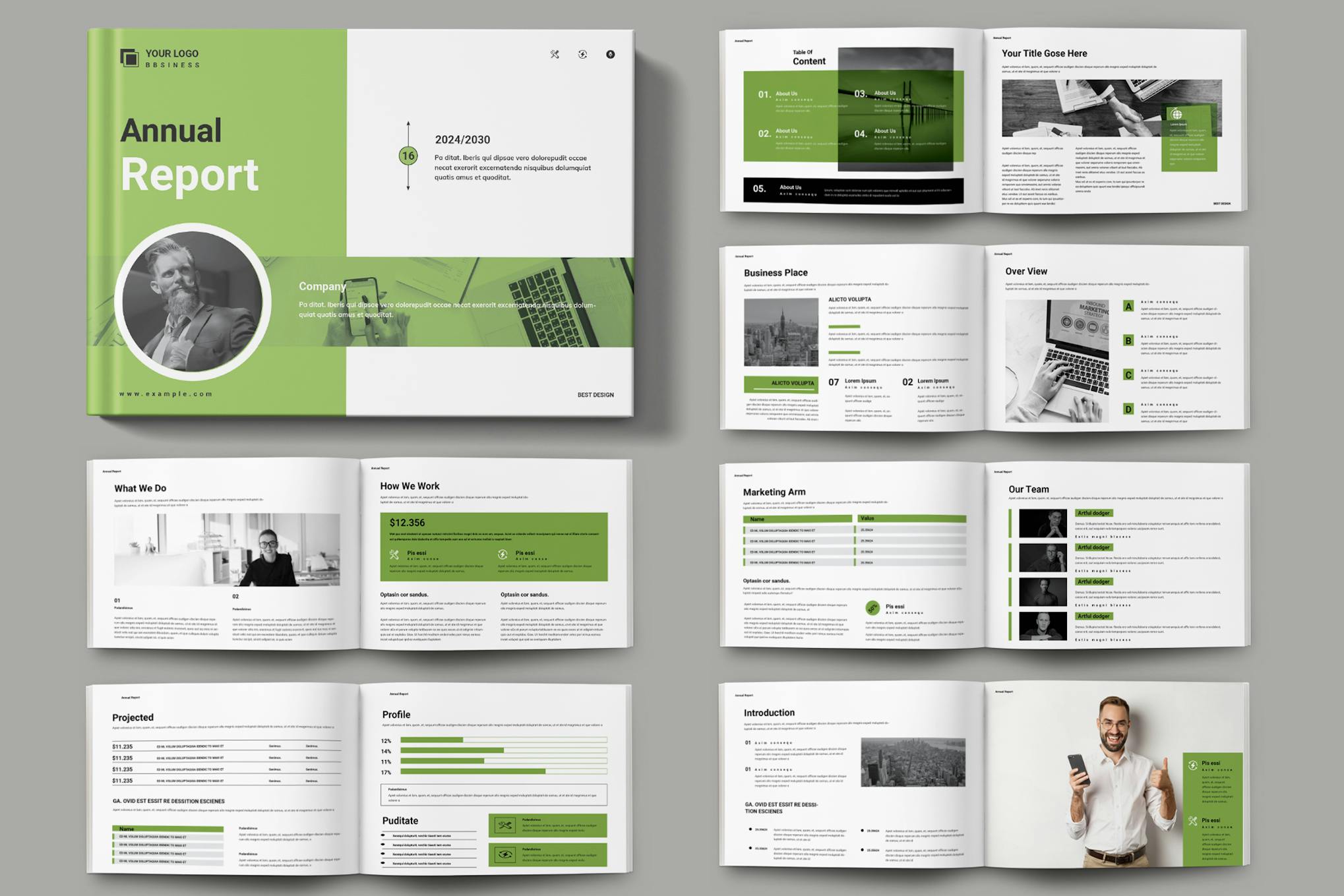 Landscape InDesign Annual Report Template