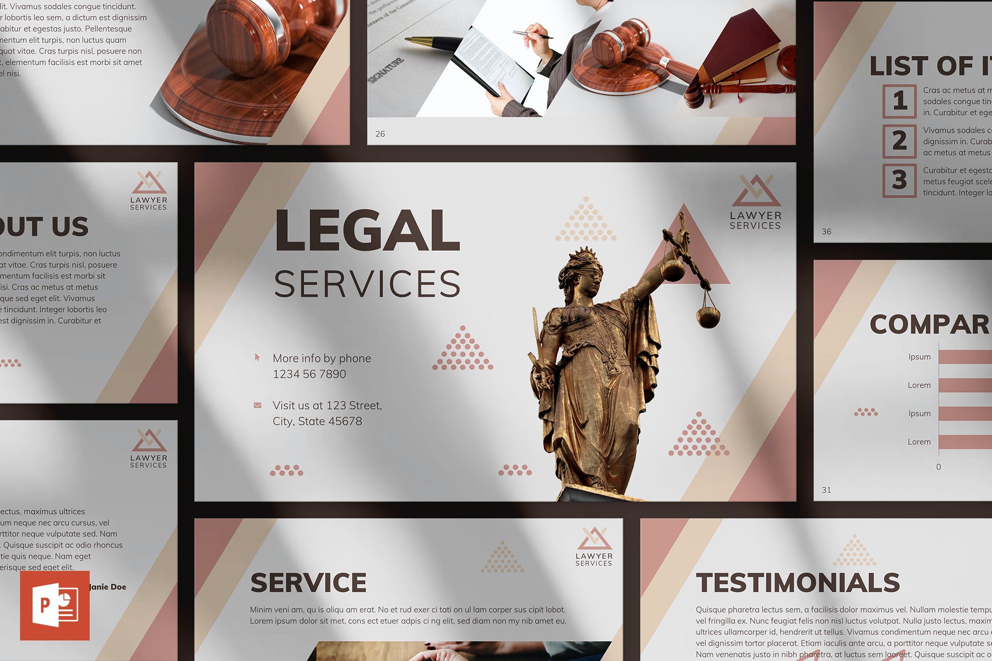 presentation template law