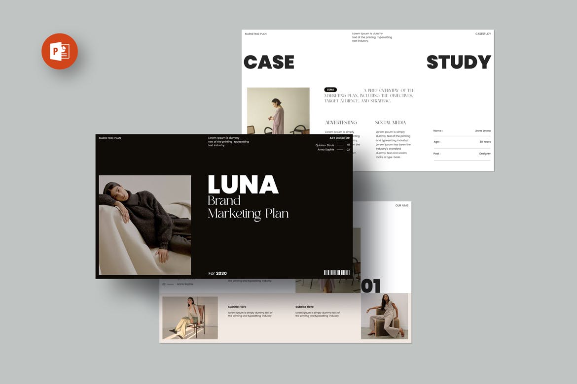 Luna - Marketing Plan PowerPoint Template