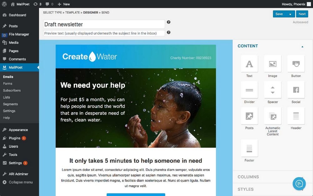 mailpoet 2