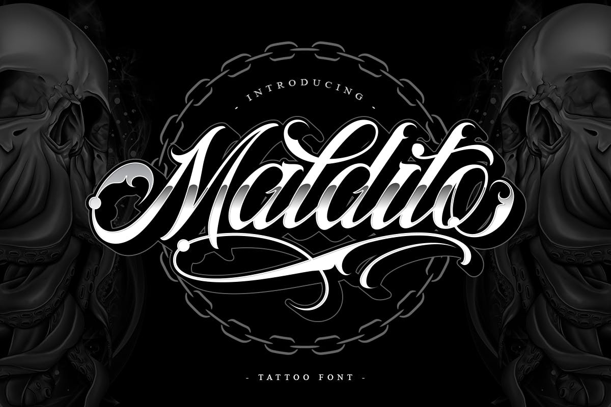 Maldito Tattoo Lettering