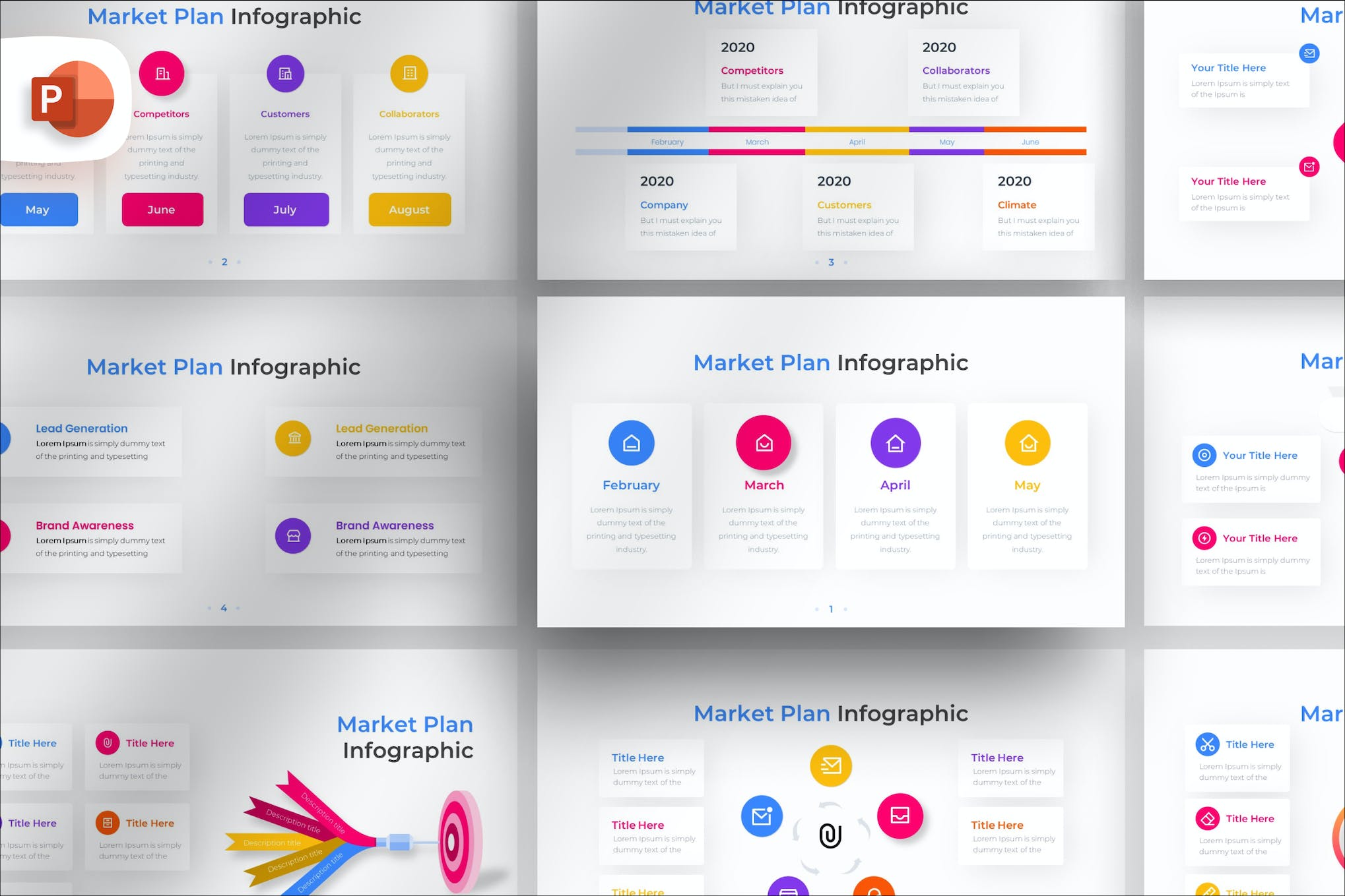 Market Plan PowerPoint Infographic Template