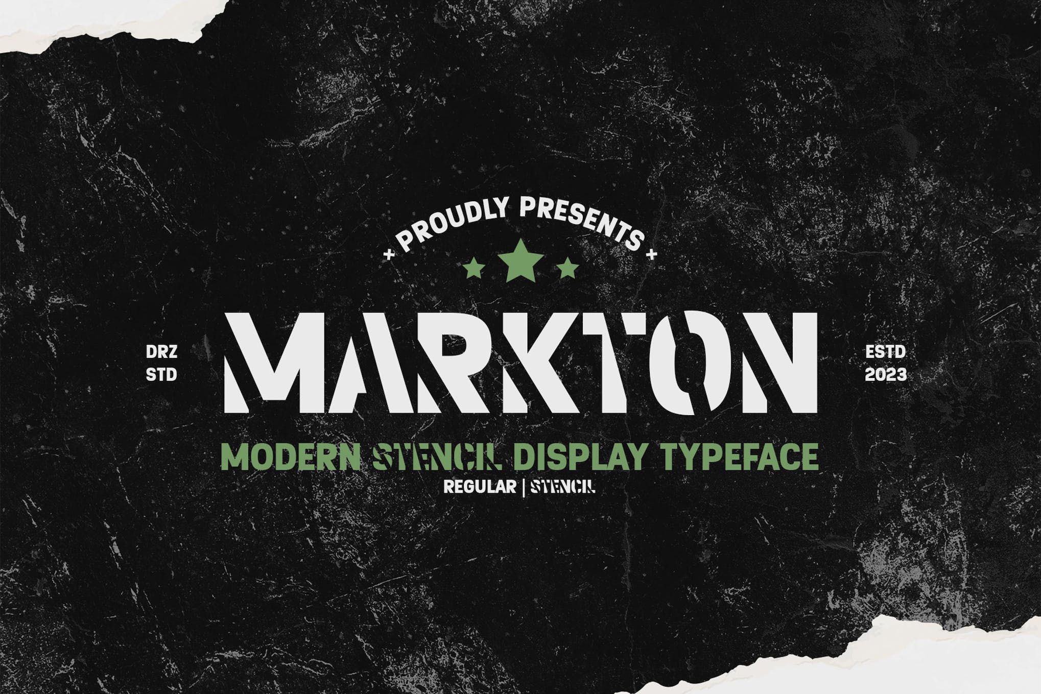 Markton Stencil Typeface