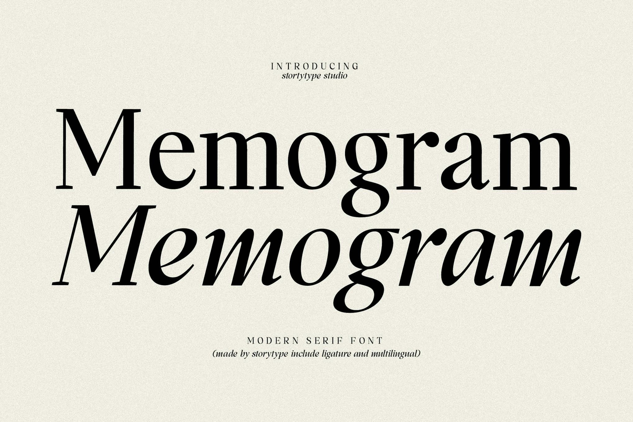 Memogram Modern Serif Font