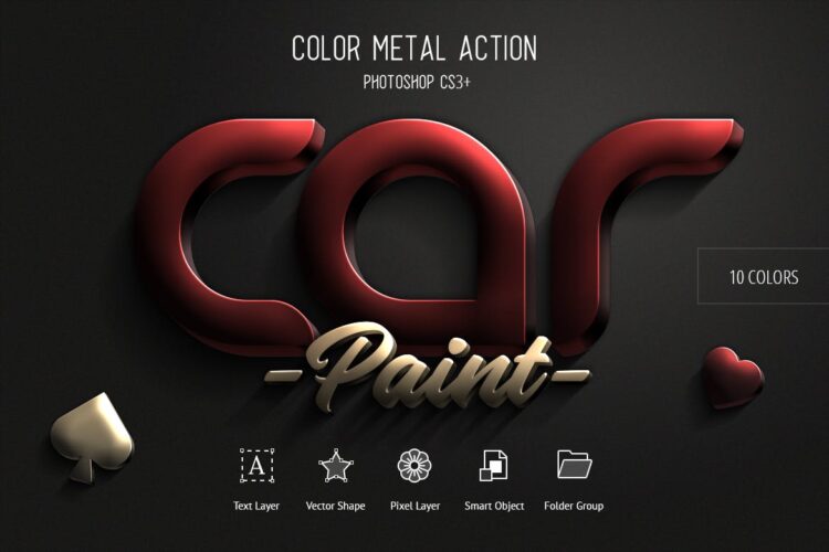 45+ Best Metallic Effects (Metallic Text, Textures, Fonts