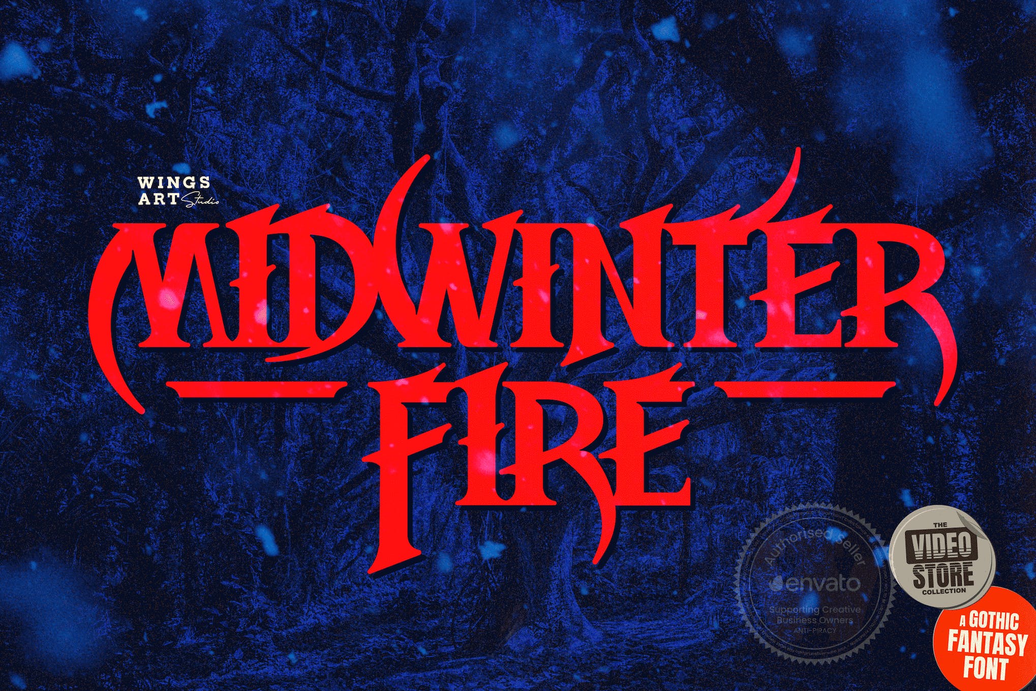 Midwinter Fire Gothic Font