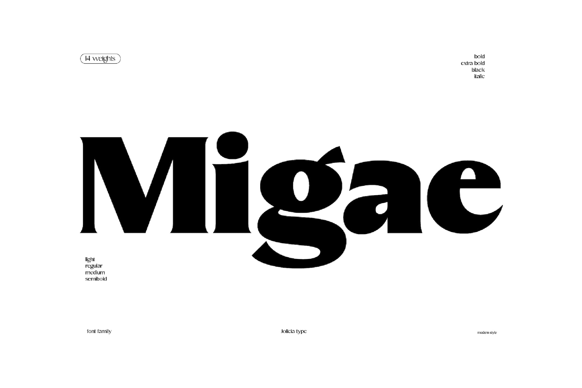 Migae - Modern Display Font