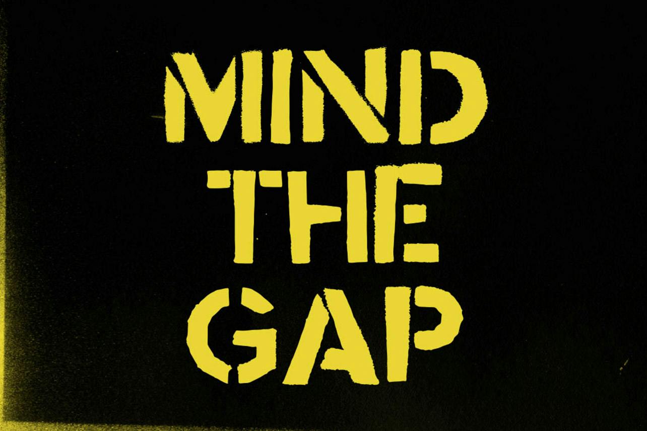 Mind the Gap Stencil Font