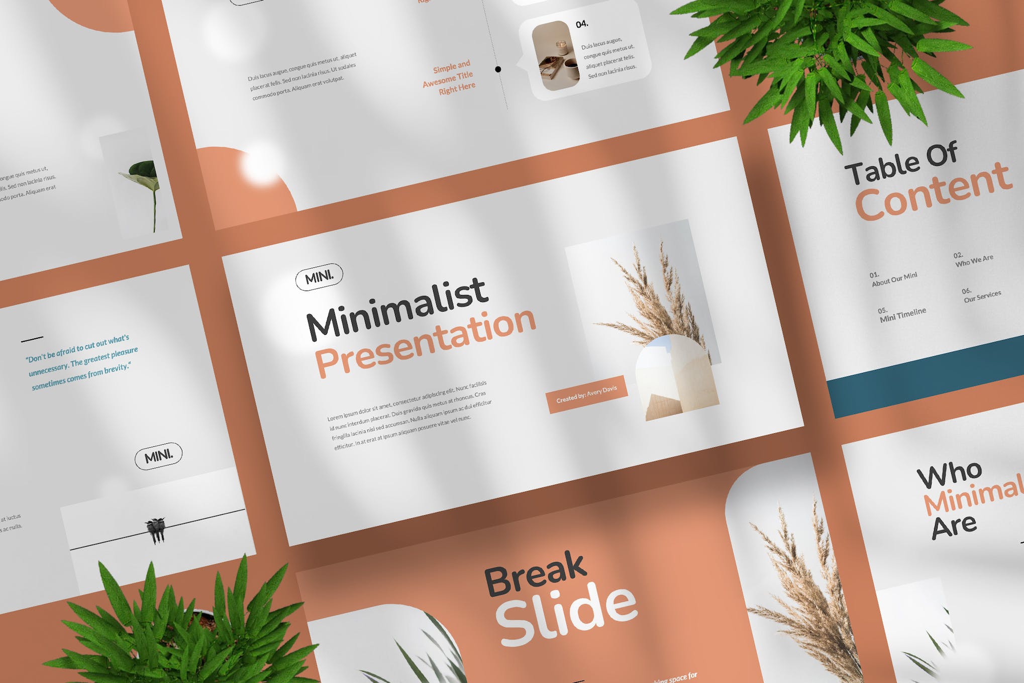 Mini Minimalist - Modern PowerPoint Template